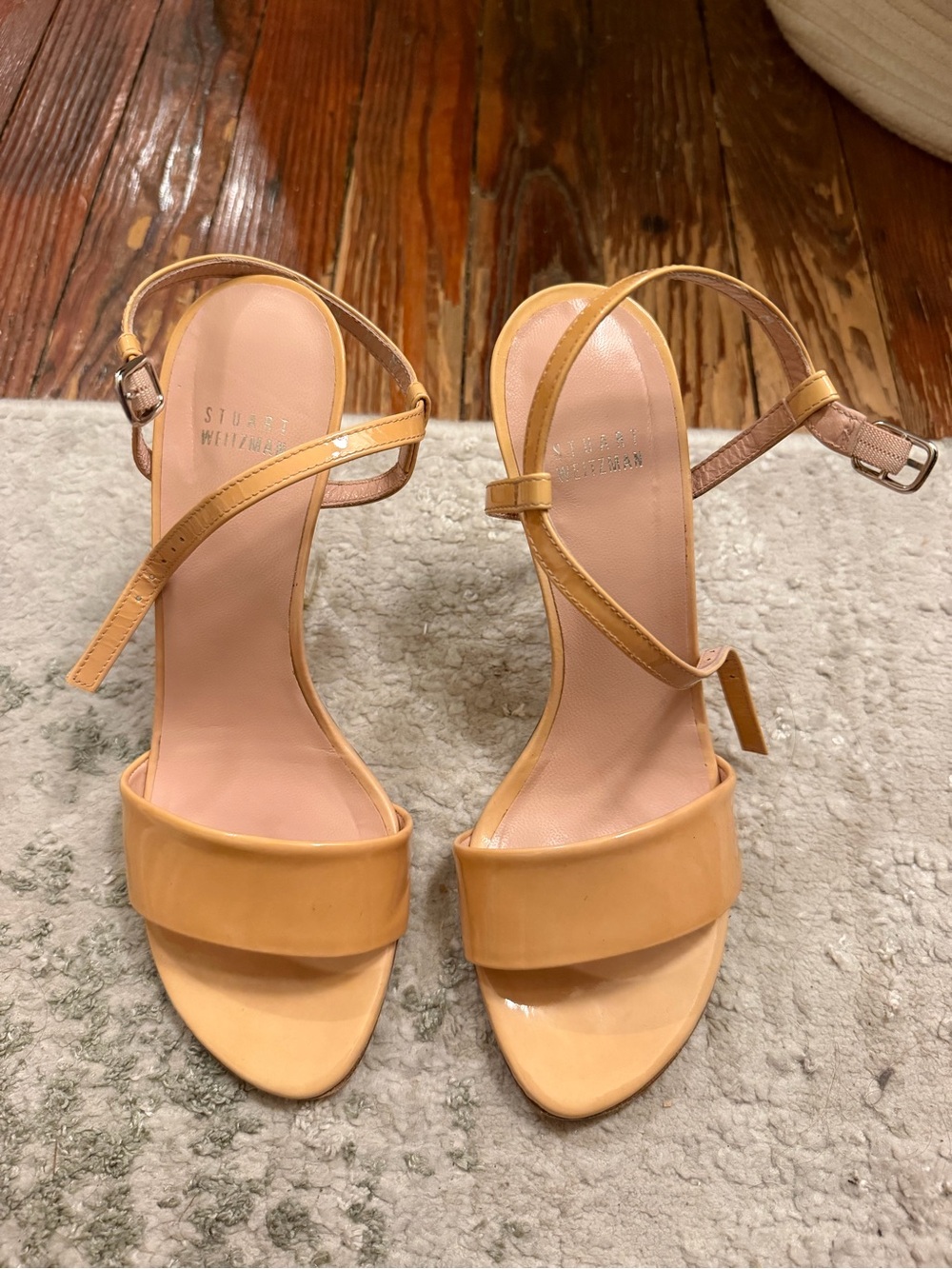Stuart Weitzman Women’s Yellow Strappy Open-Toe Heels